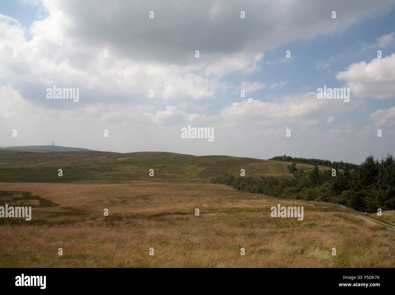 Television Mast Sutton Common from the summit of Shutlingsloe near Macclesfield Cheshire Stock Photo