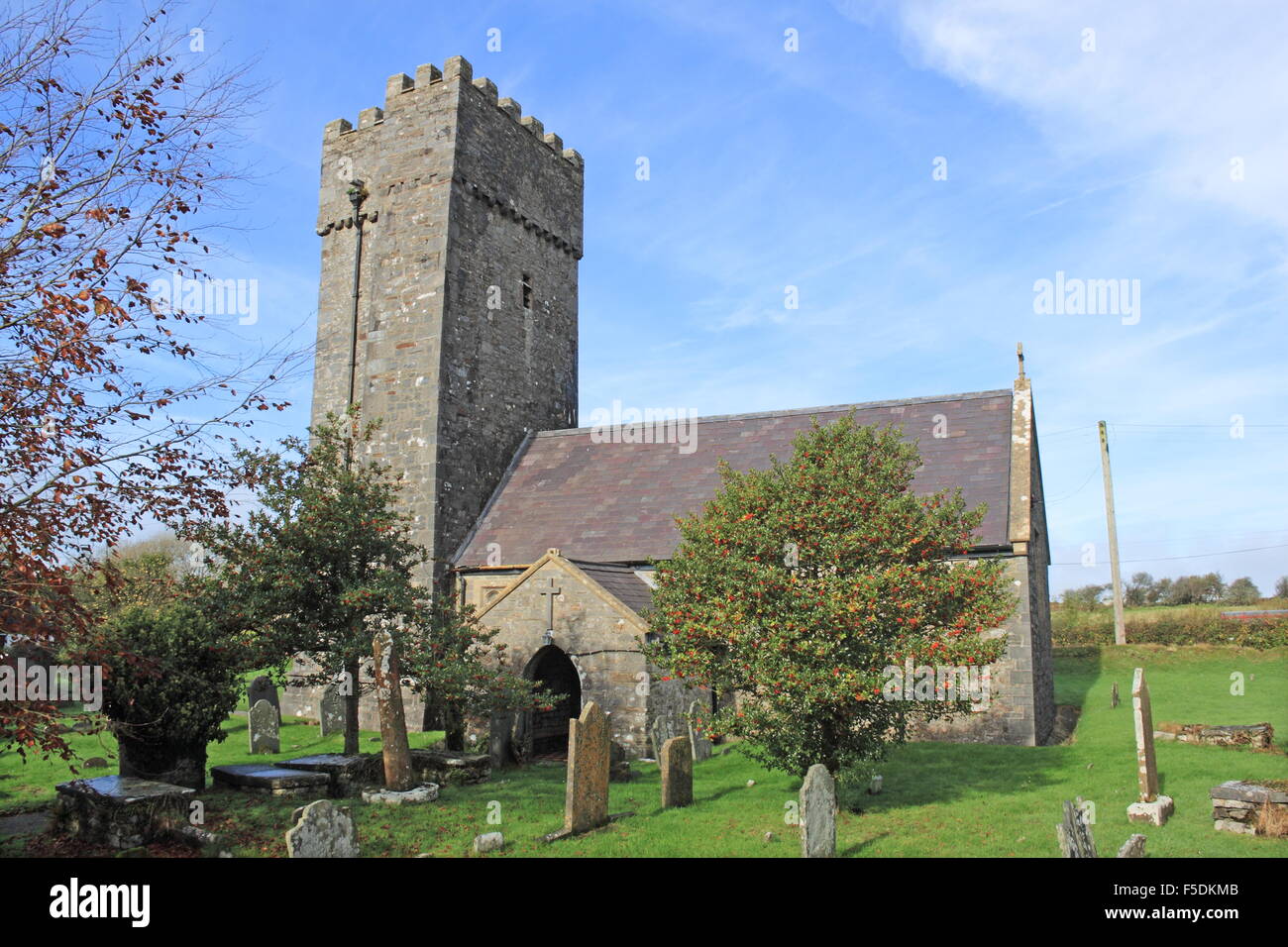 St Lawrence's church, Pilgrims Way, Marros, Carmarthenshire, Wales