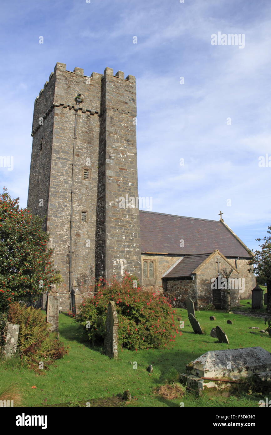 St Lawrence's church, Pilgrims Way, Marros, Carmarthenshire, Wales