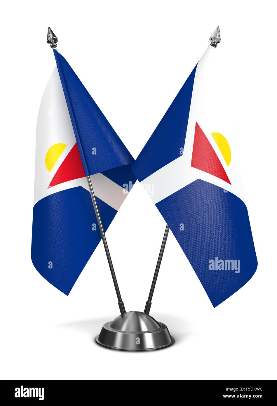 Saint-Martin - Miniature Flags. Stock Photo