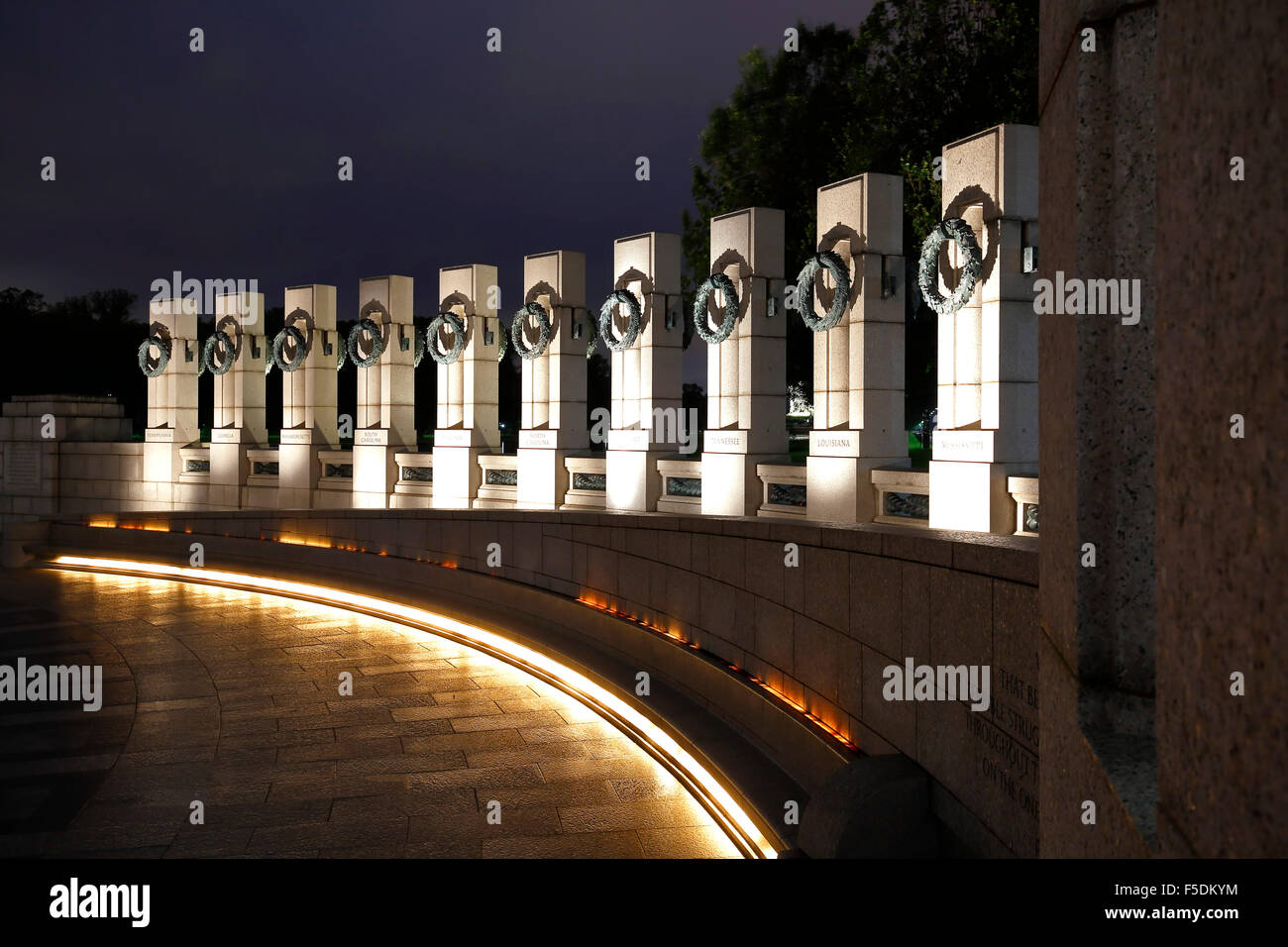 World War II Memorial, Washington, District of Columbia USA Stock Photo