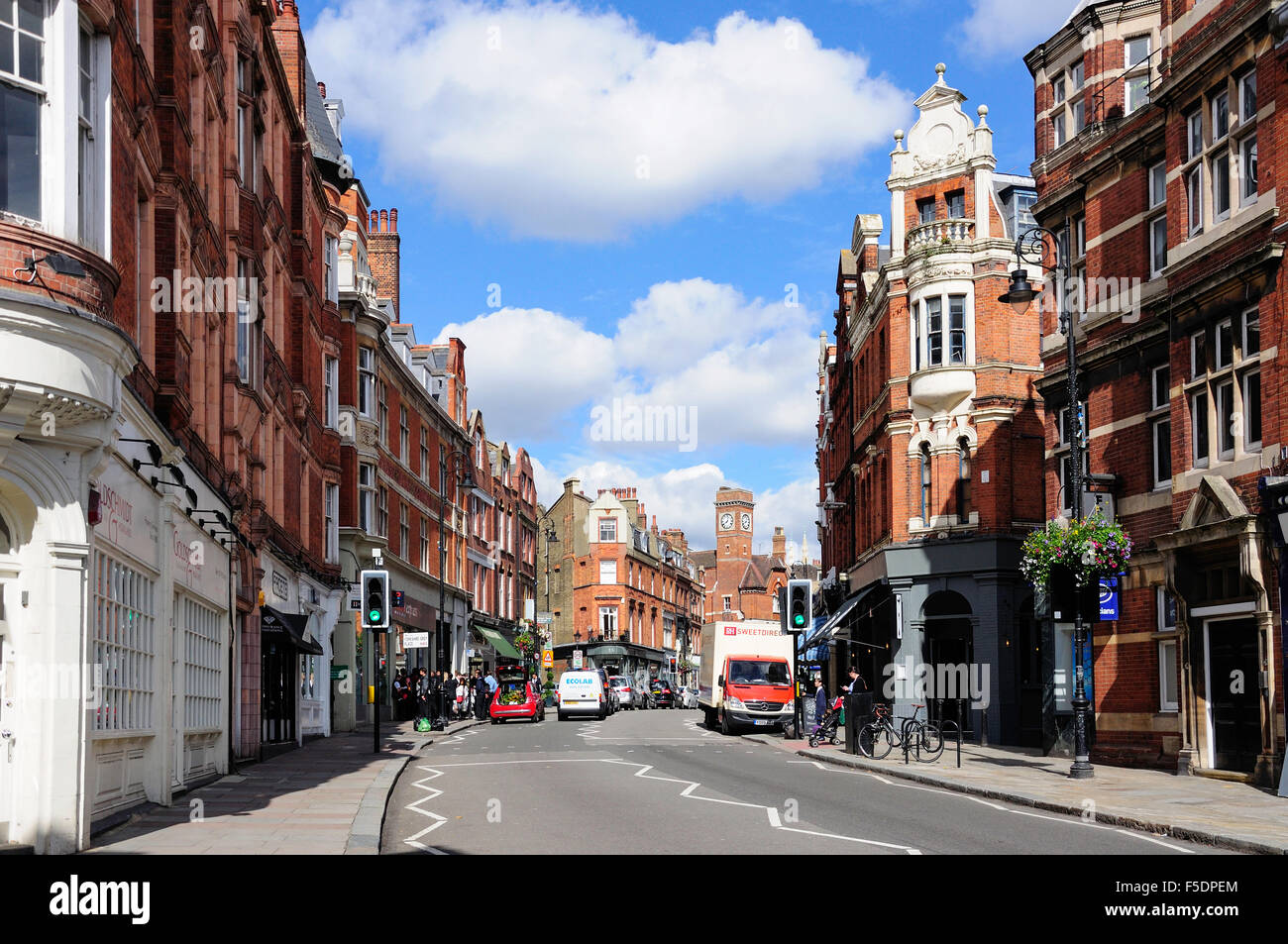 Kingswell Shopping Centre, Heath Street, Hampstead, London, looking down  Heath Street