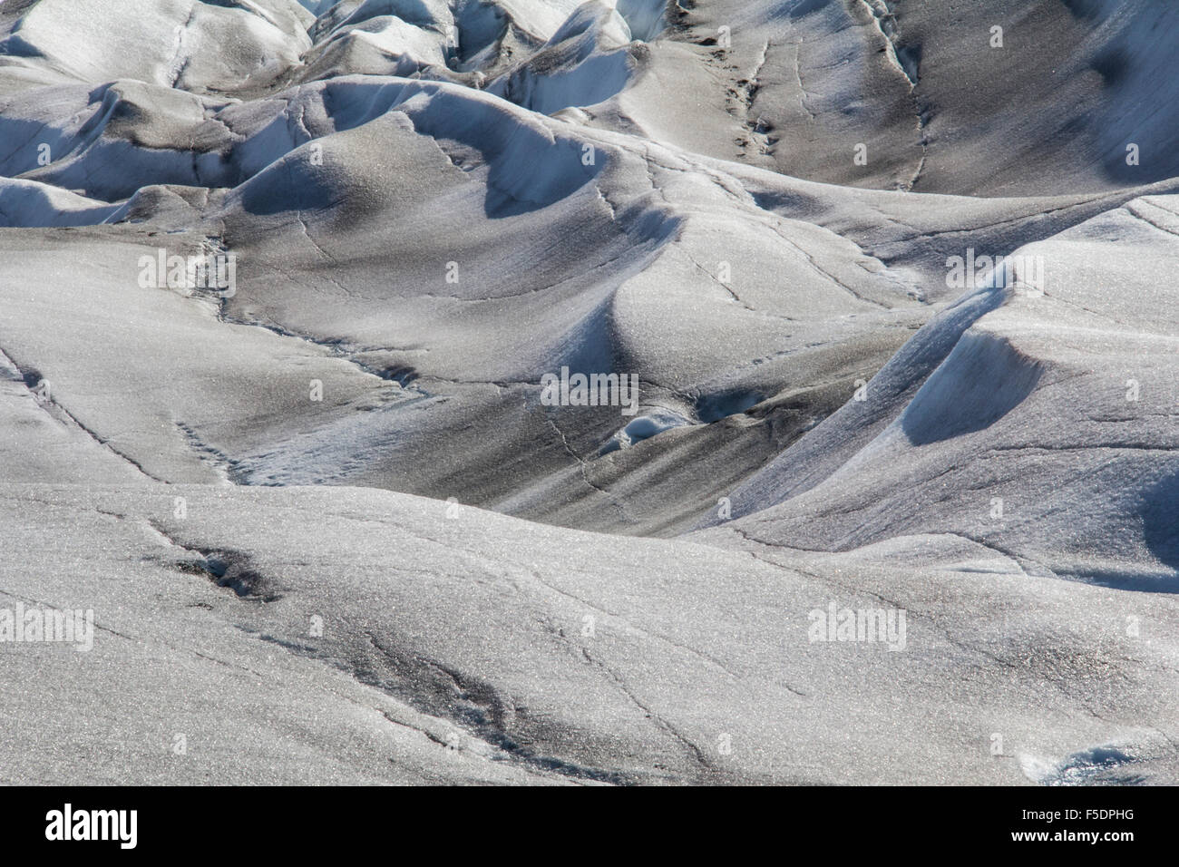 Taku Glacier is part of the expansive 1,500-sq. mi. Juneau Icefield, near Juneau, Alaska. Stock Photo
