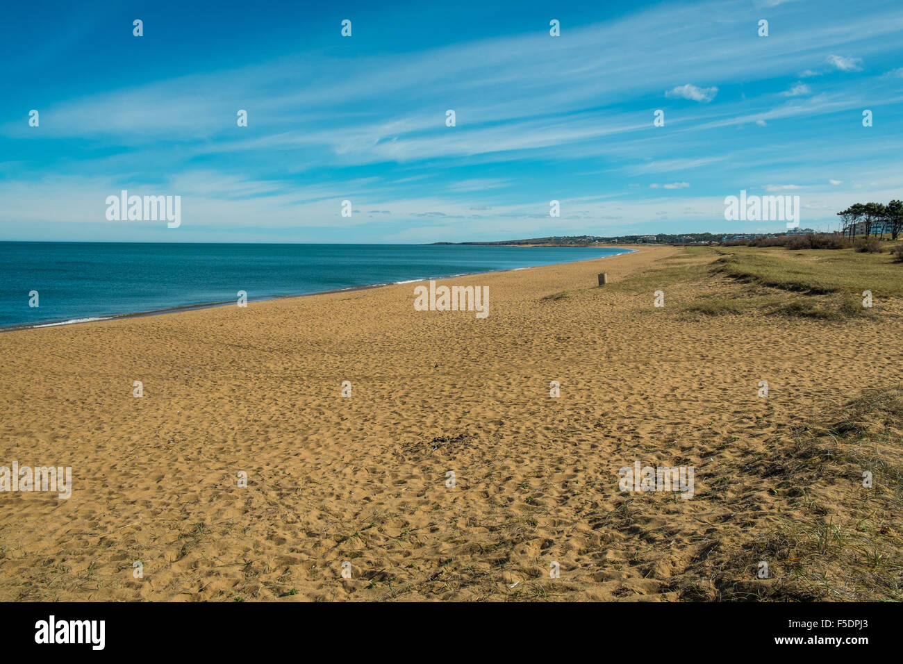 Punta del Este bay and its large sandy beach Stock Photo