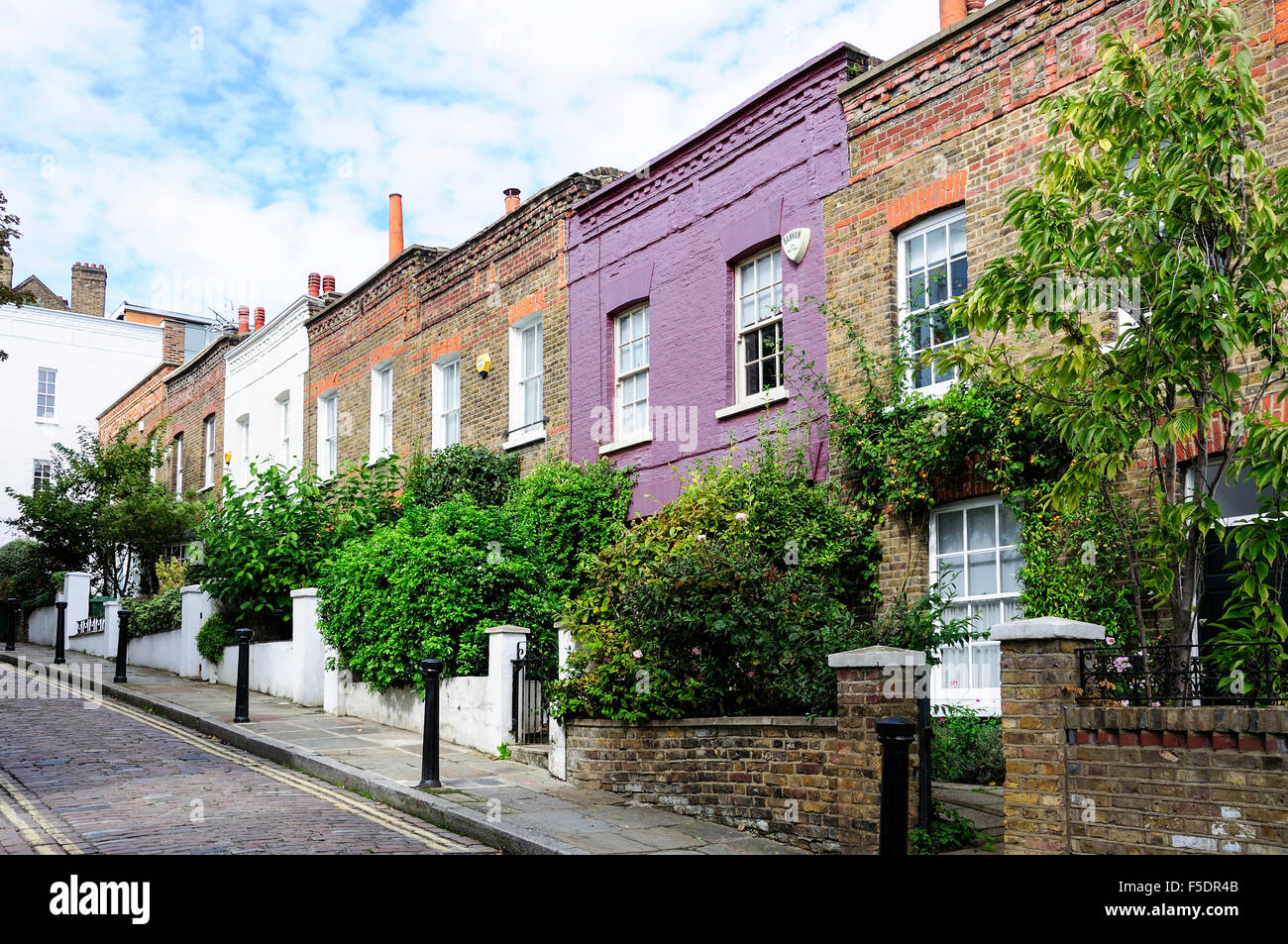 Terraced houses, Back Lane, Hampstead, London Borough of Camden, London