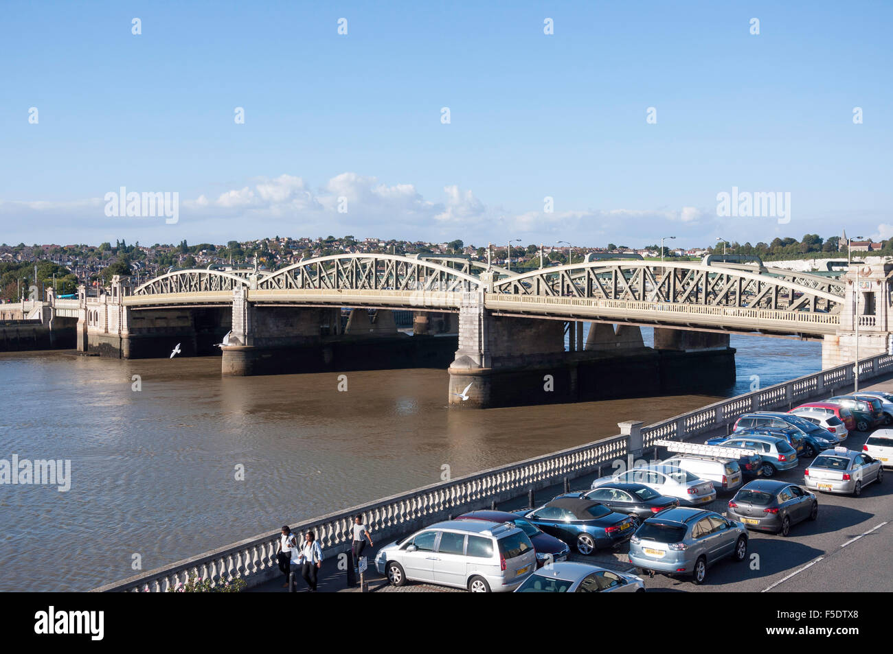Rochester bridge across River Medway, Rochester, Kent, England, United Kingdom Stock Photo