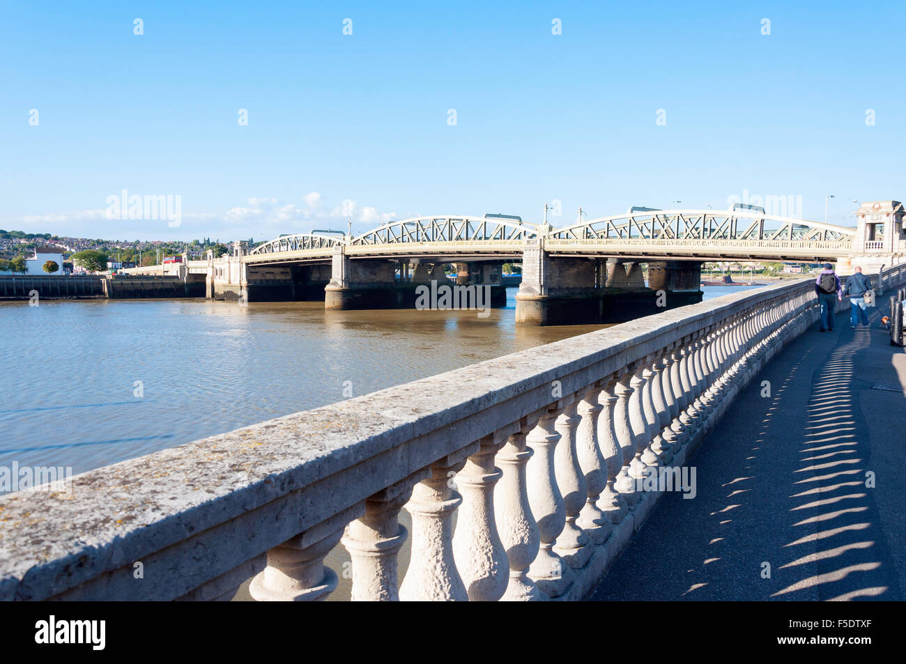 Rochester bridge across River Medway, Rochester, Kent, England, United Kingdom Stock Photo