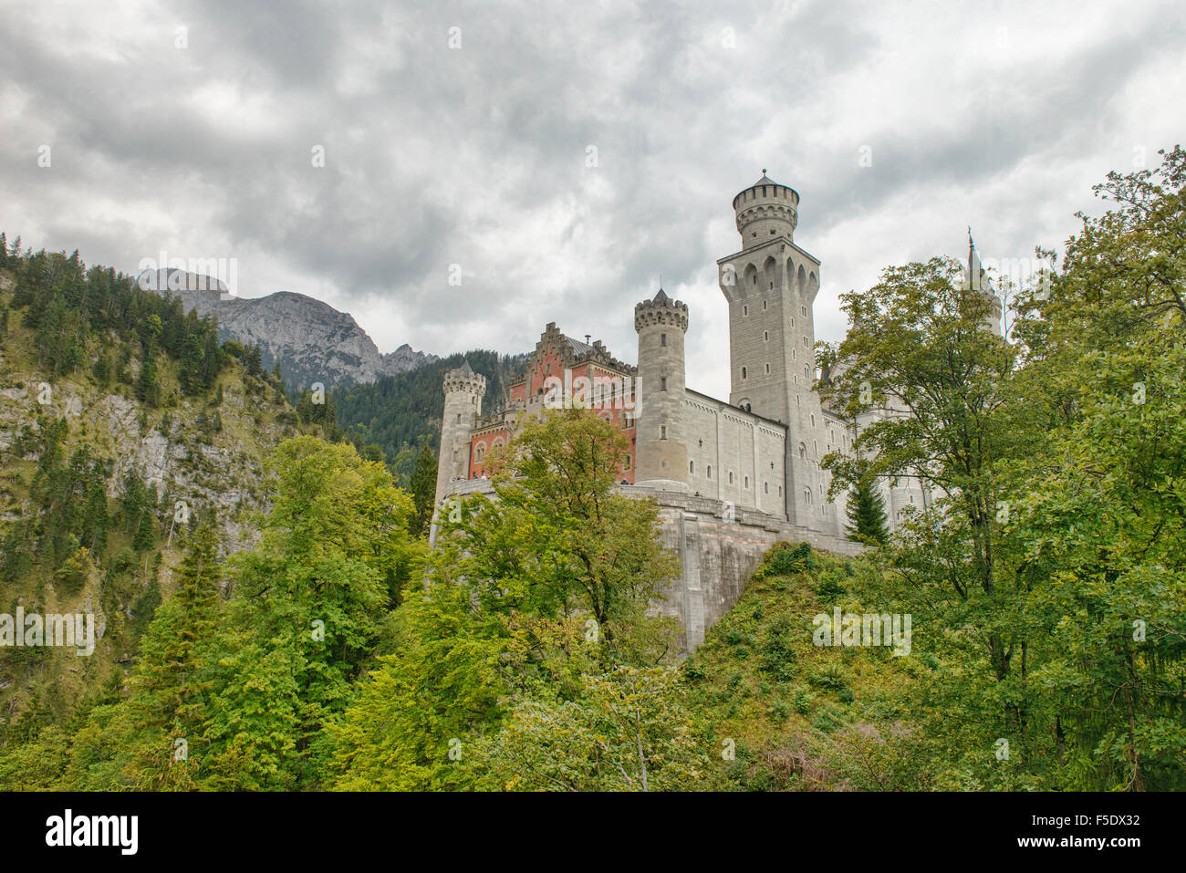 The fairy tale Schloss Neuschwanstein castle in Schwangau, Bavaria, Germany Stock Photo