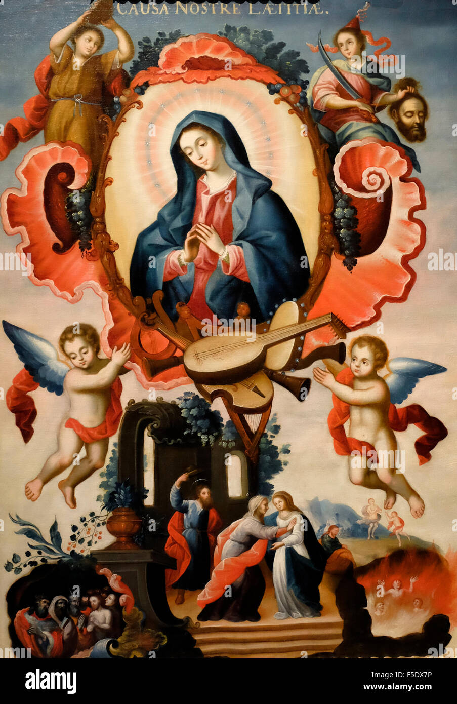 Virgin of the Immaculate Conception - Attributed to Antonio Vilca - Late 18th Century Stock Photo