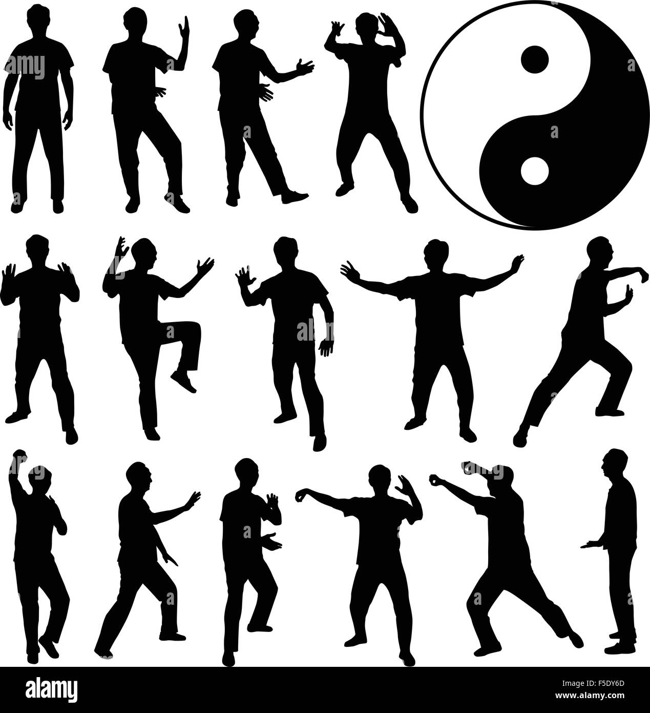 Martial Art Kung Fu Self Defense Stock Vector