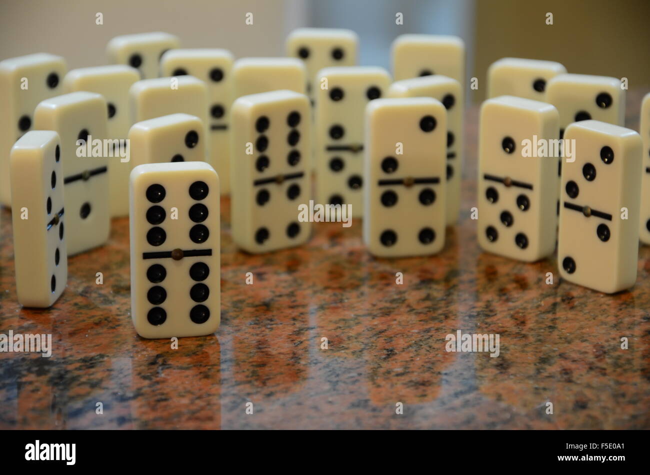picture of dominoes, doublesix dominoes game, domino Stock Photo Alamy