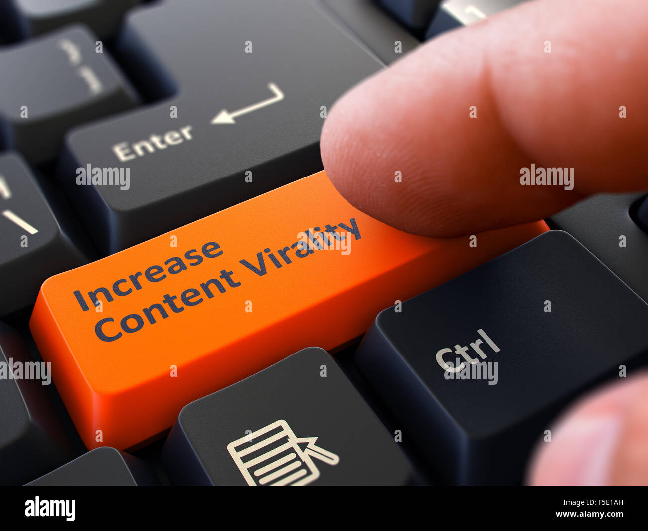 Increase Content Virality Concept. Person Click Keyboard Button Stock ...