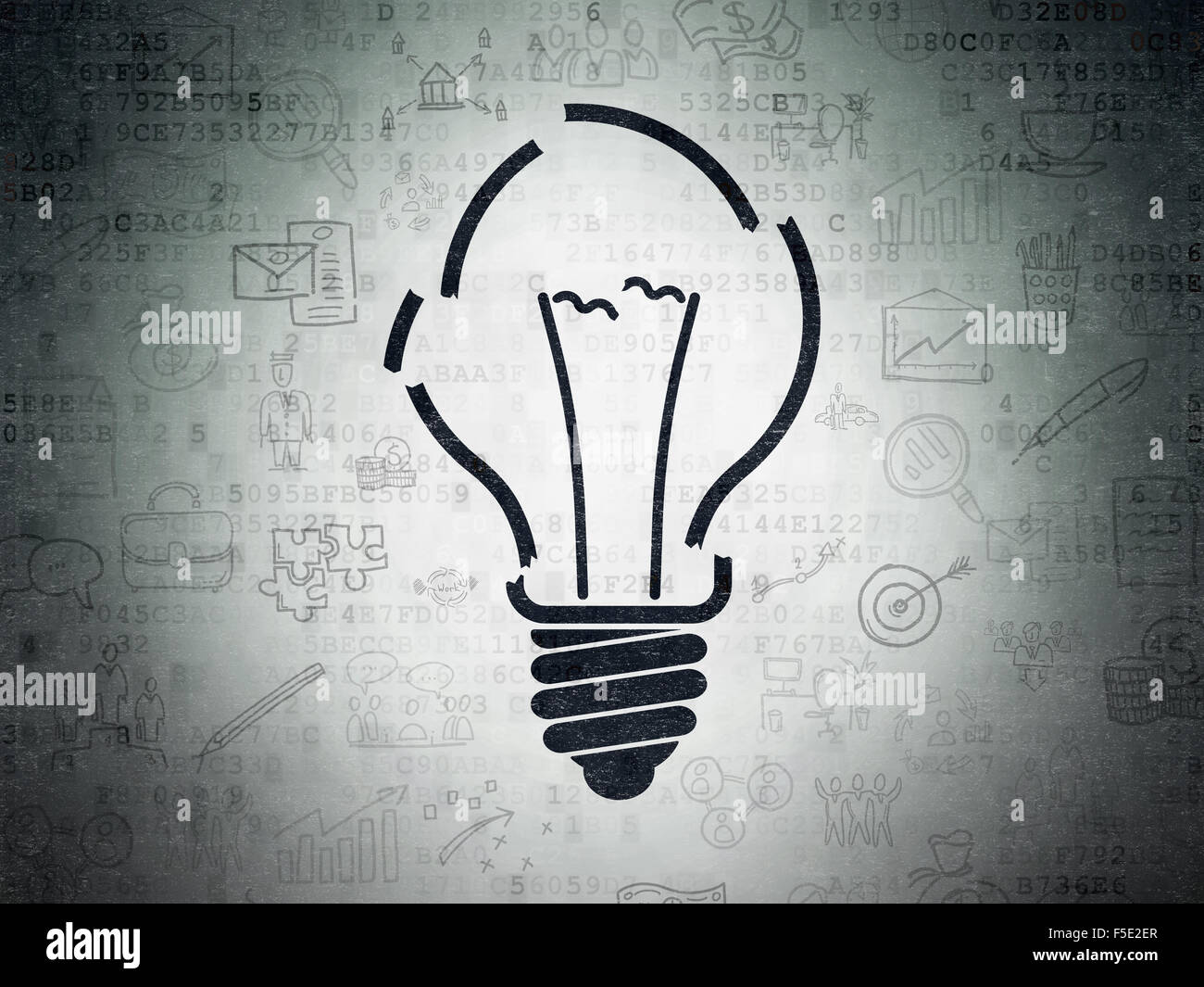 Business concept: Light Bulb on Digital Paper background Stock Photo ...