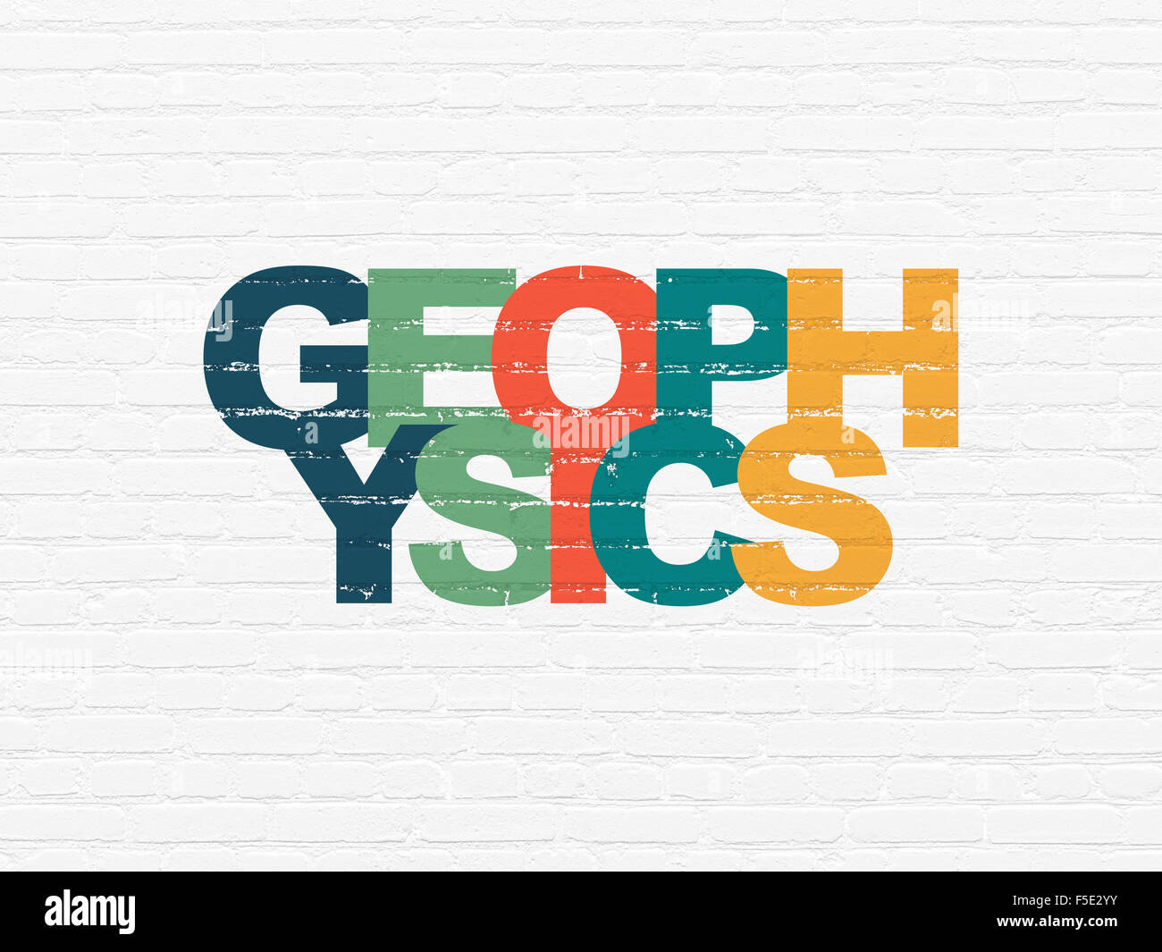 Science concept: Geophysics on wall background Stock Photo - Alamy