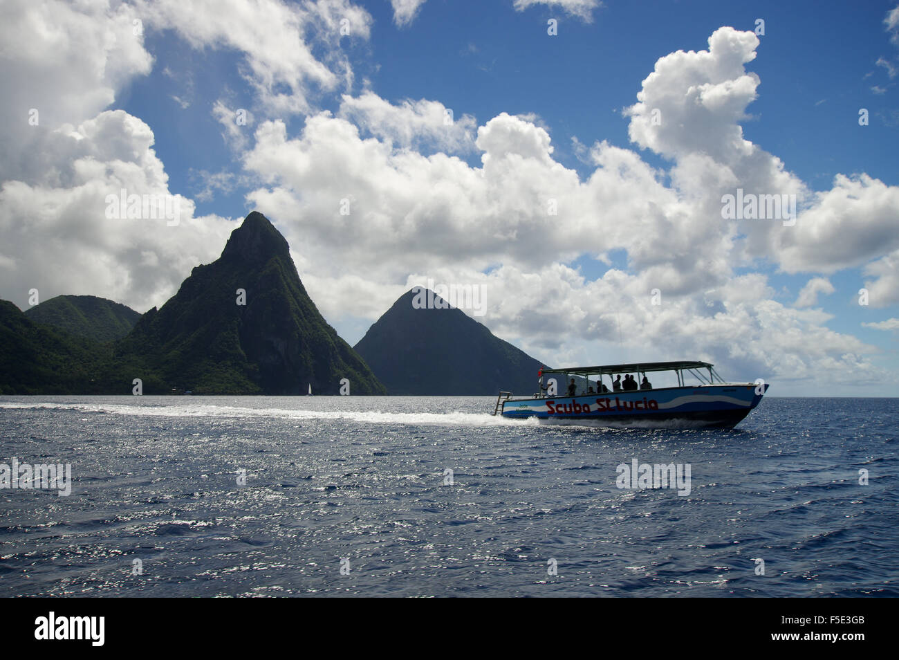 The Pitons, Saint Lucia Stock Photo Alamy