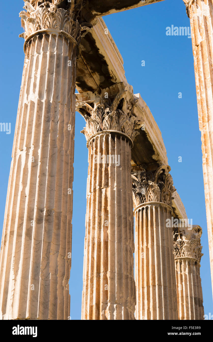 Ancient Temple of Zeus, Olympeion, Athens, Greece Stock Photo