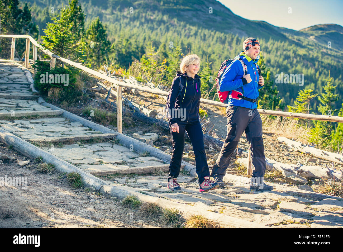 Hikers trekking hi-res stock photography and images - Alamy