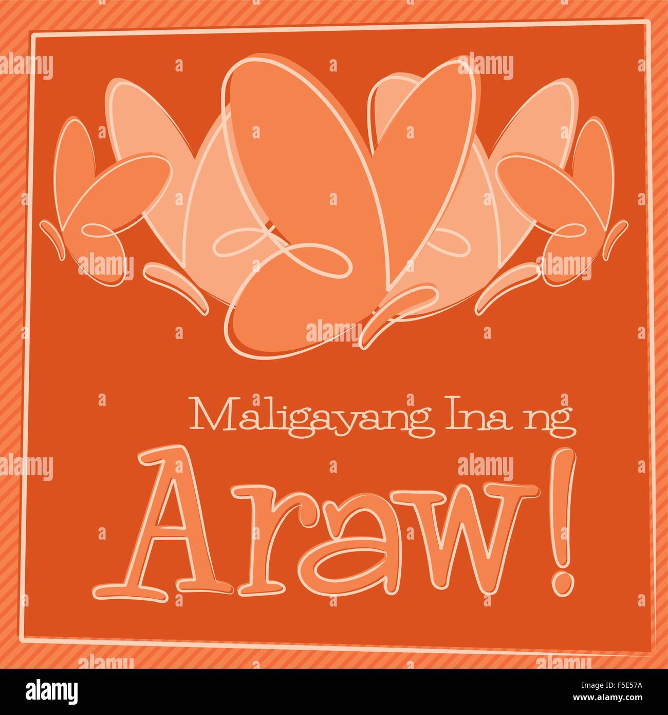 Happy Mothers Day In Tagalog Hand Drawn Tagalog Happy Mother's Day Card In Vector Format Stock Vector  Image & Art - Alamy