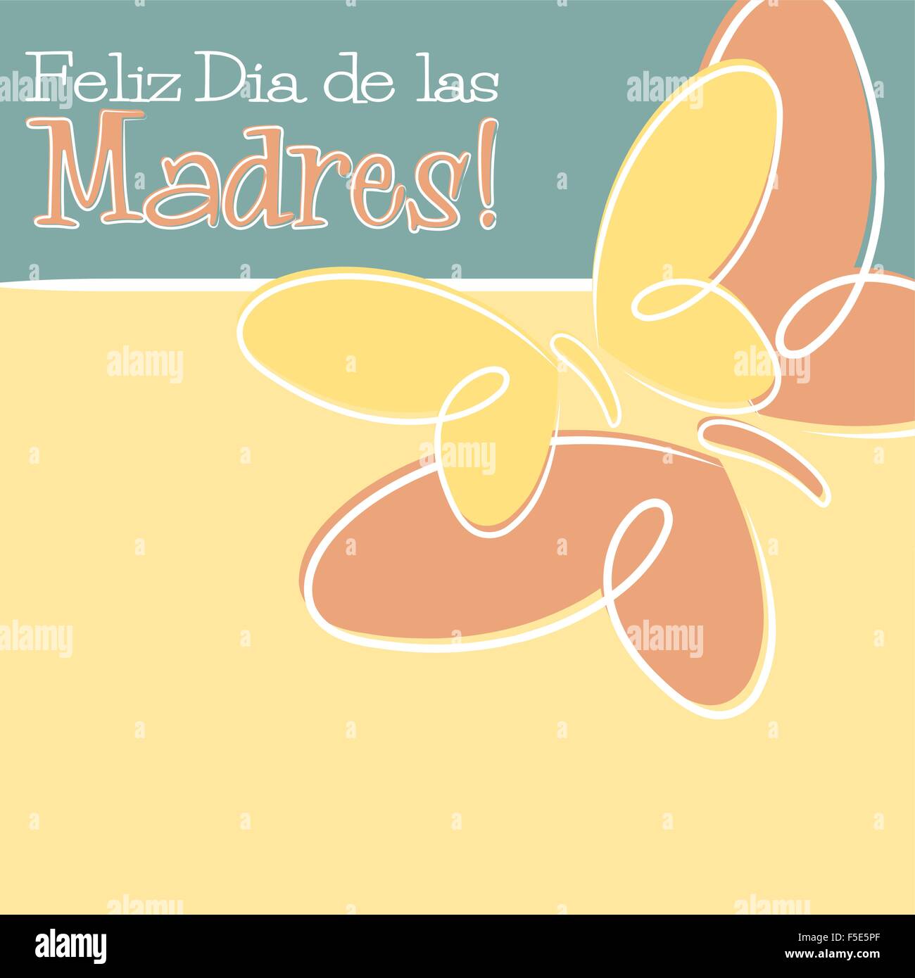 Hand Drawn Spanish Happy Mother's Day card in vector format Stock ...