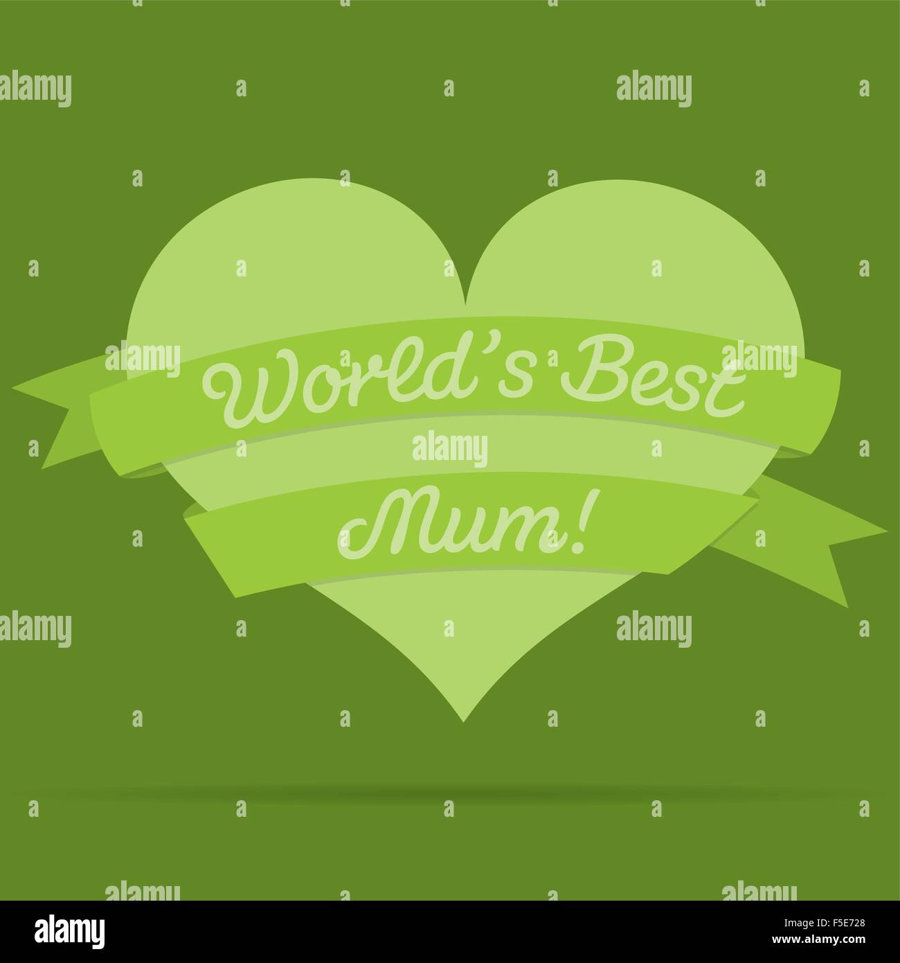 Mother's Day heart with ribbon card in vector format Stock Vector Image ...