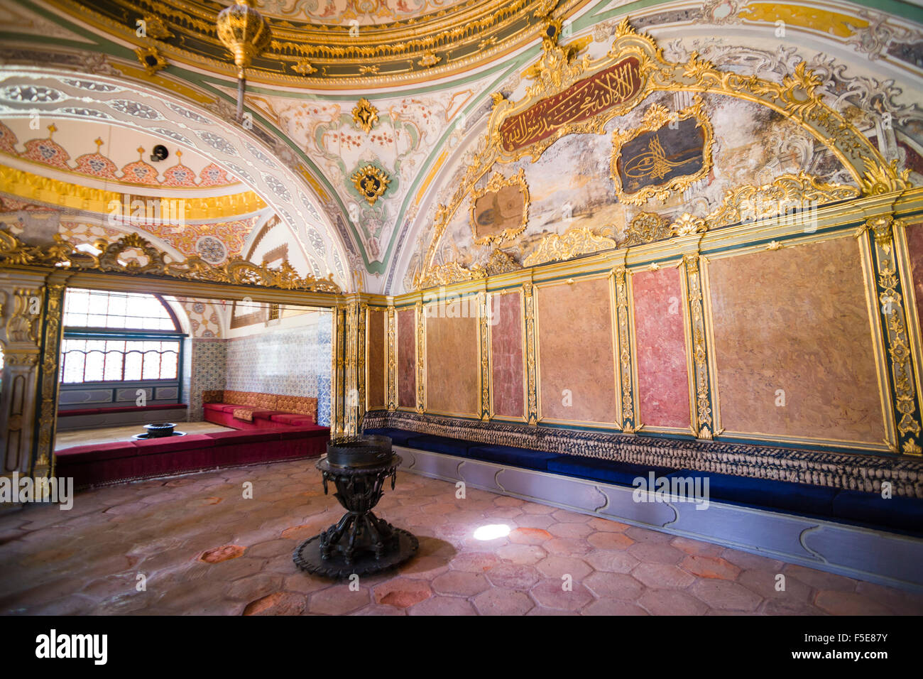 Topkapi Palace decorated interior, UNESCO World Heritage Site, Istanbul, Turkey, Europe Stock Photo