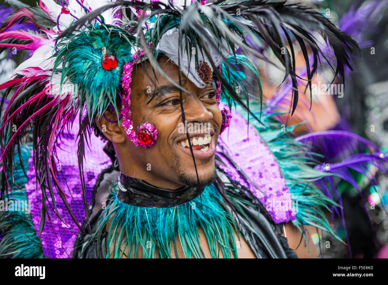 Notting hill carnival feathers hi-res stock photography and images - Alamy