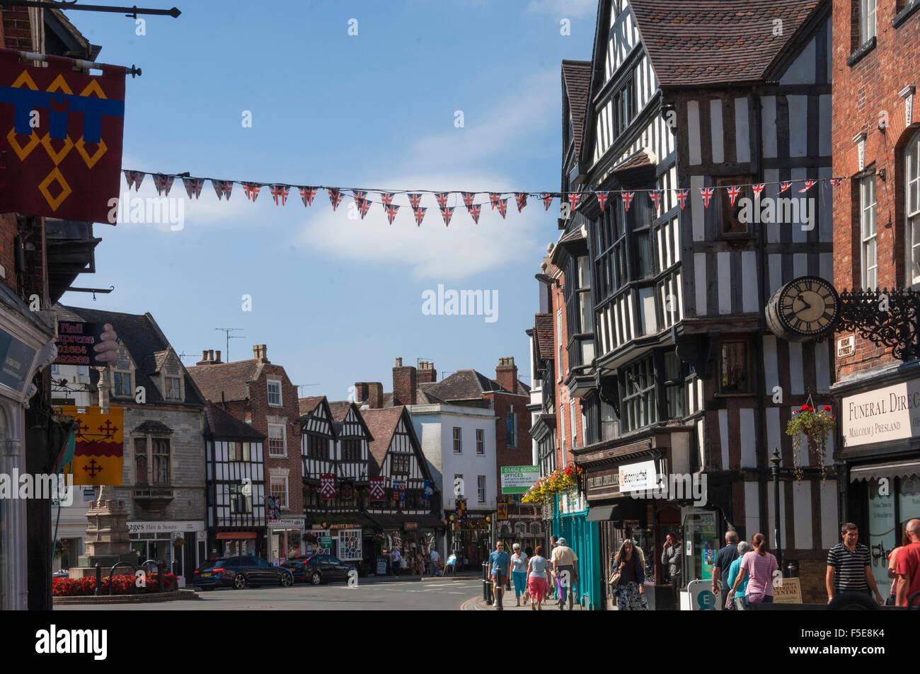 Junction of High Street and Church Street, Tewkesbury, Gloucestershire