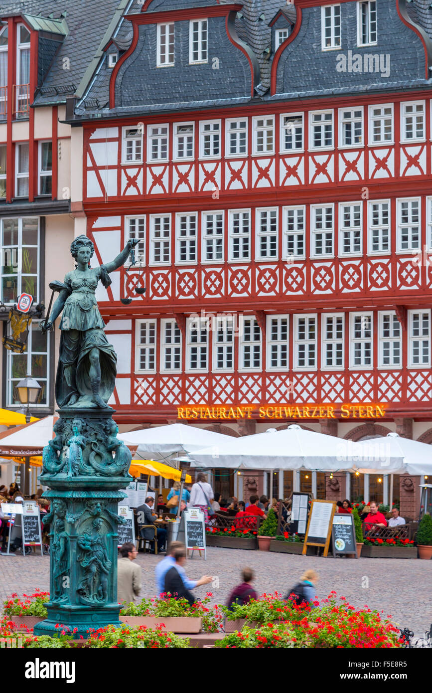 Romerberg, Altstadt (Old Town), Frankfurt am Main, Hesse, Germany, Europe Stock Photo