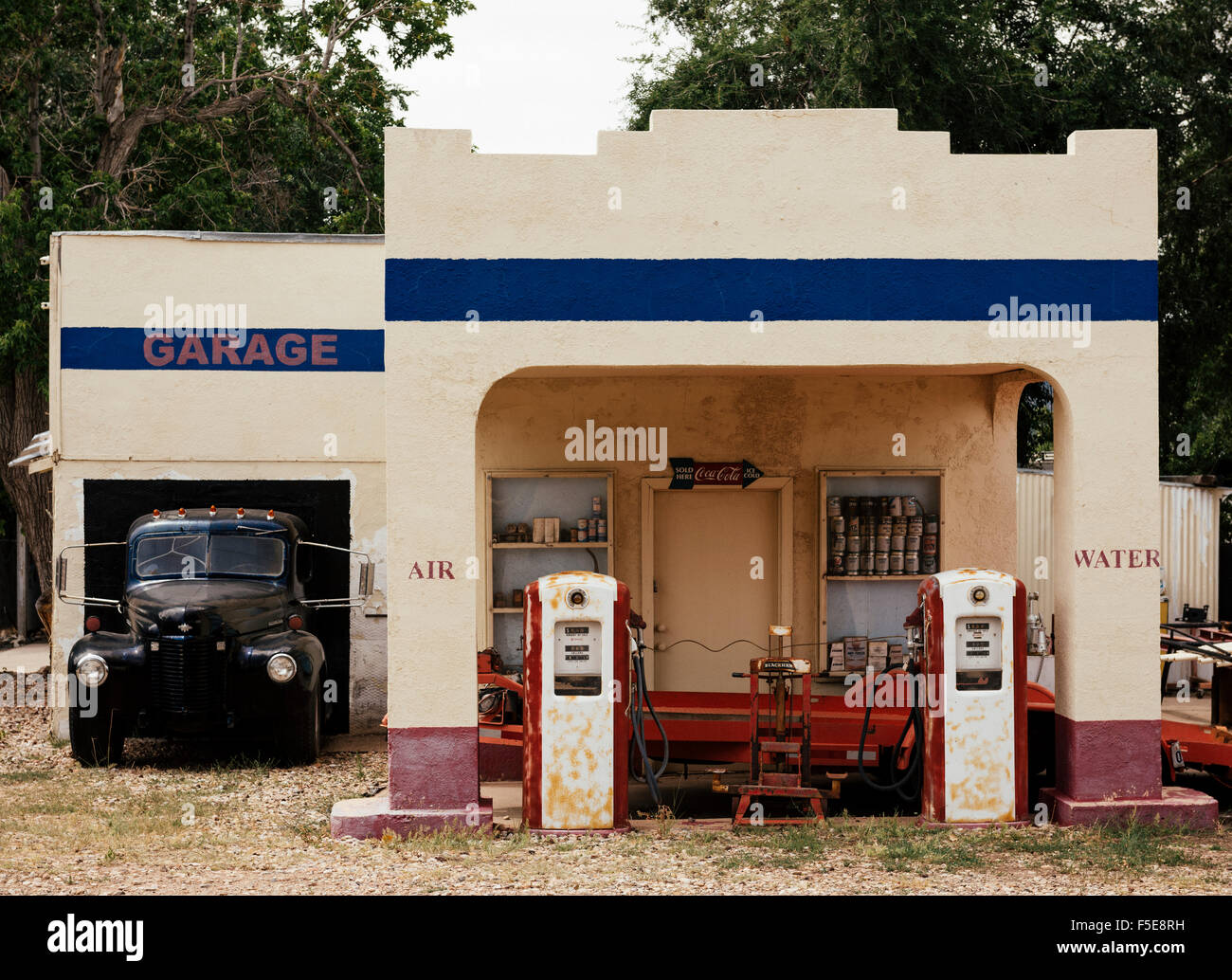 Exterior of Gas Station, Kanarraville, Utah, United States of America, North America Stock Photo