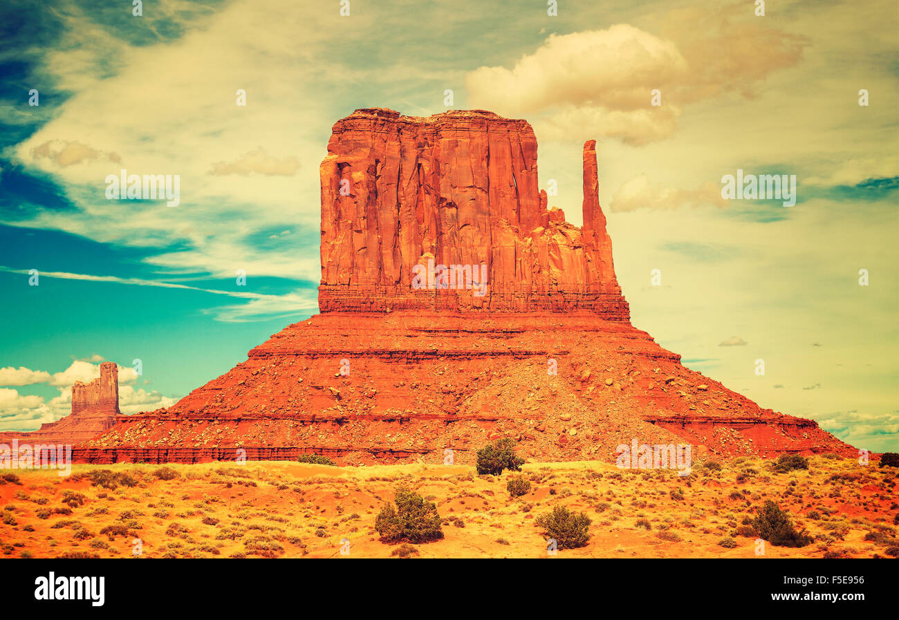 old-film-style-photo-of-monument-valley-navajo-tribal-park-utah-usa