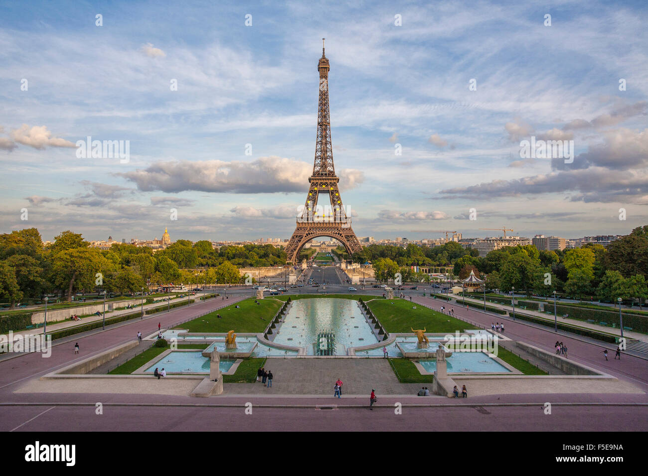 The Eiffel Tower, Champ de Mars, Paris, France, Europe Stock Photo
