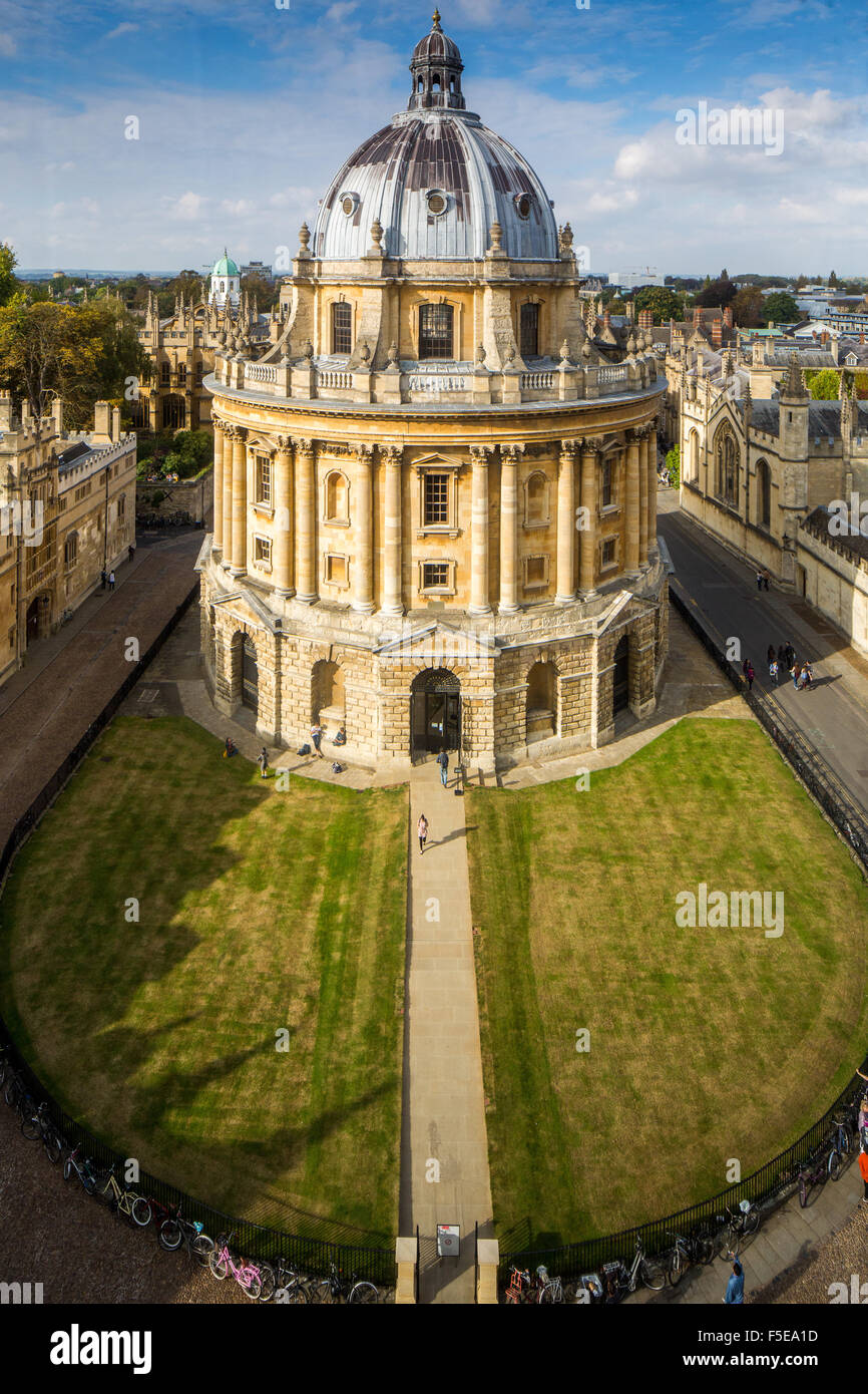 Radcliffe Camera, from St. Marys Church, Oxford, Oxfordshire, England, United Kingdom, Europe Stock Photo