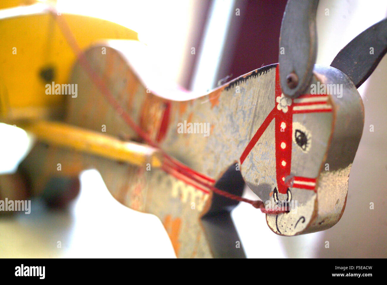 Vintage toy donkey and cart Stock Photo Alamy