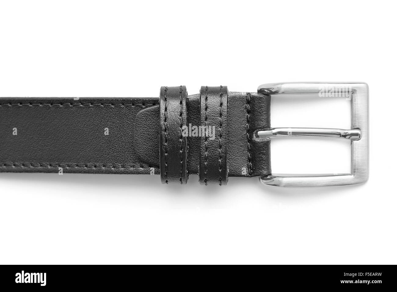 classic leather belt on white Stock Photo Alamy