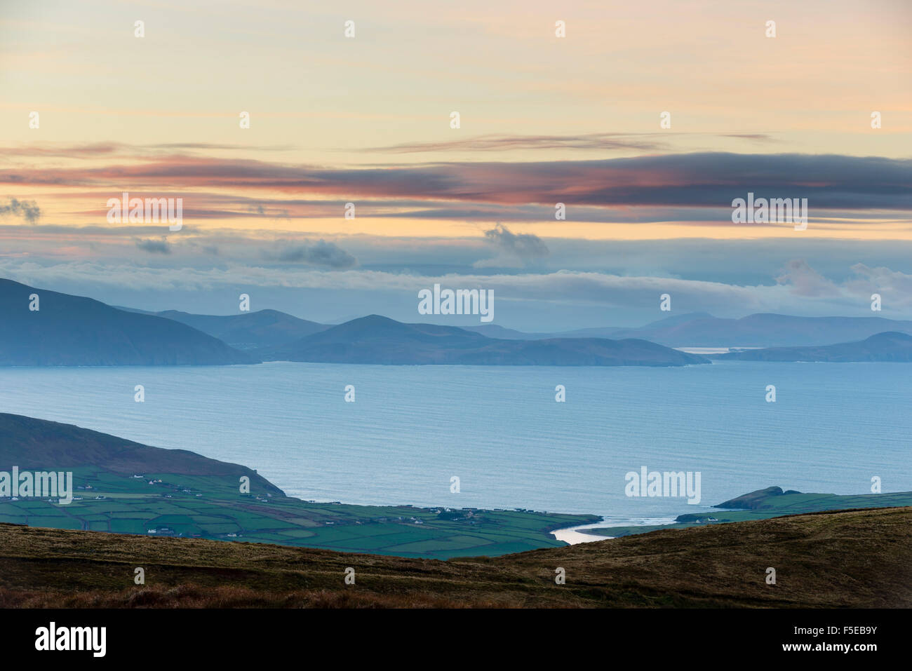 Dingle Peninsula at dawn, County Kerry, Munster, Republic of Ireland, Europe Stock Photo