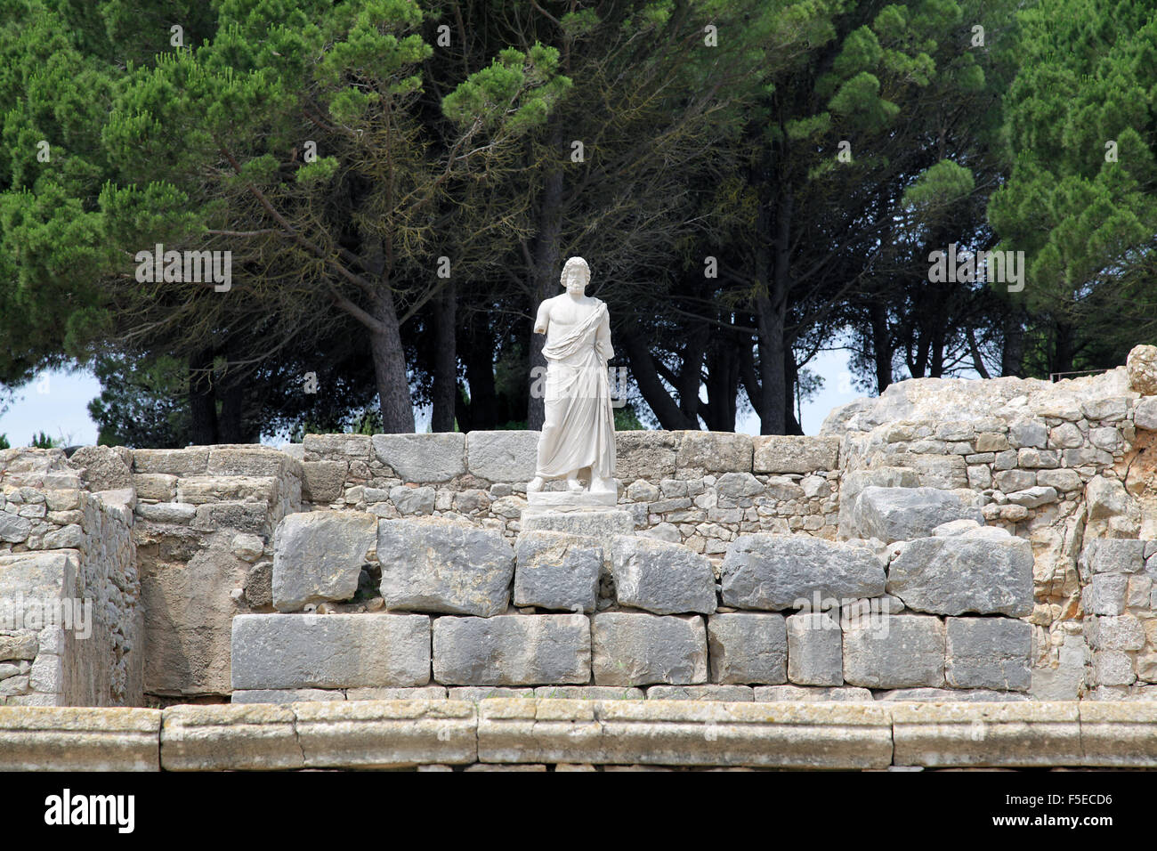 Asklepios at the Archaeological Site at Empuries Catalonia Spain Stock Photo
