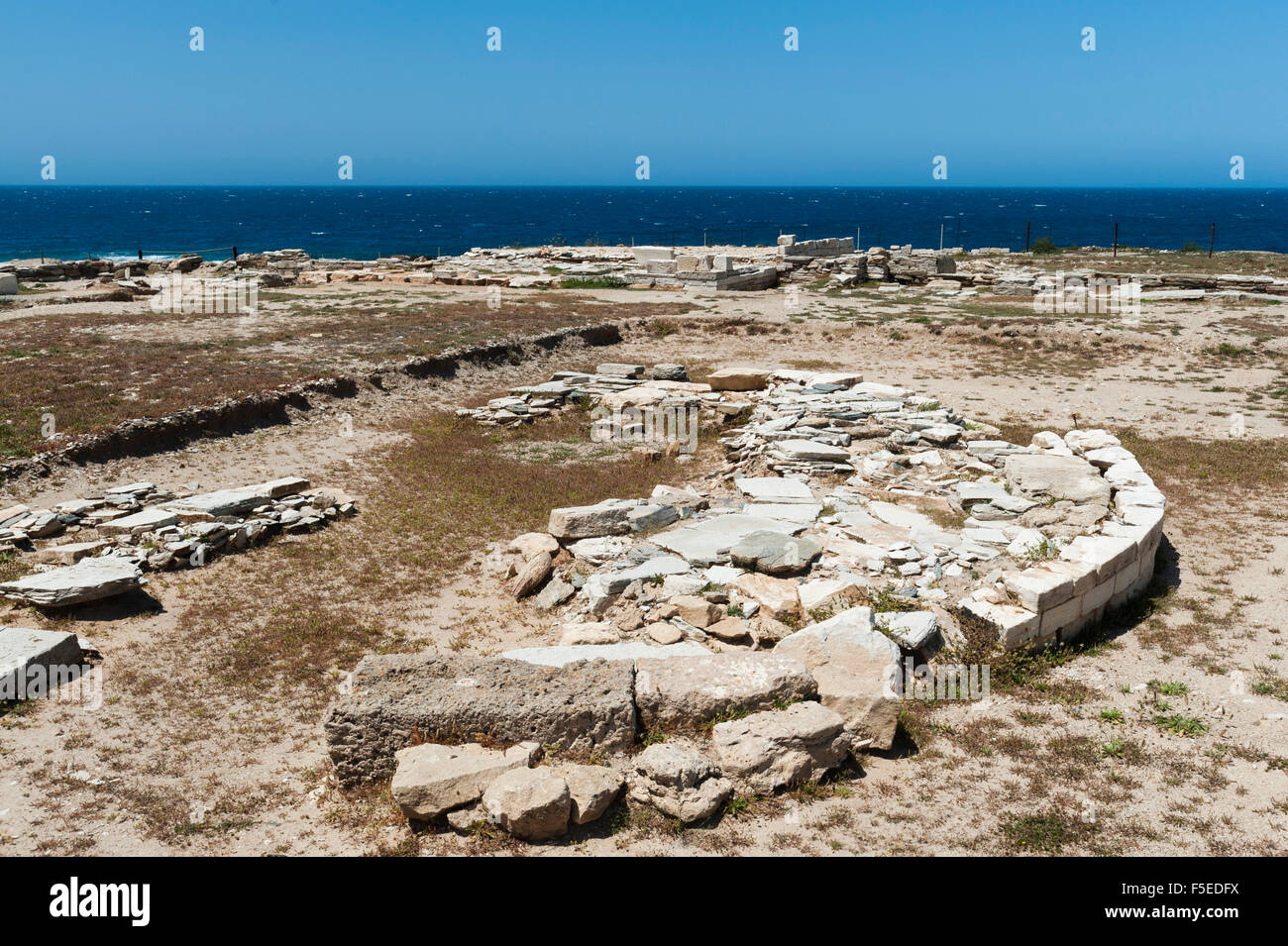 Despotiko, an uninhabited island in the southwest of Antiparos, Southern Aegean sea, Cyclades, Greek Islands, Greece Stock Photo