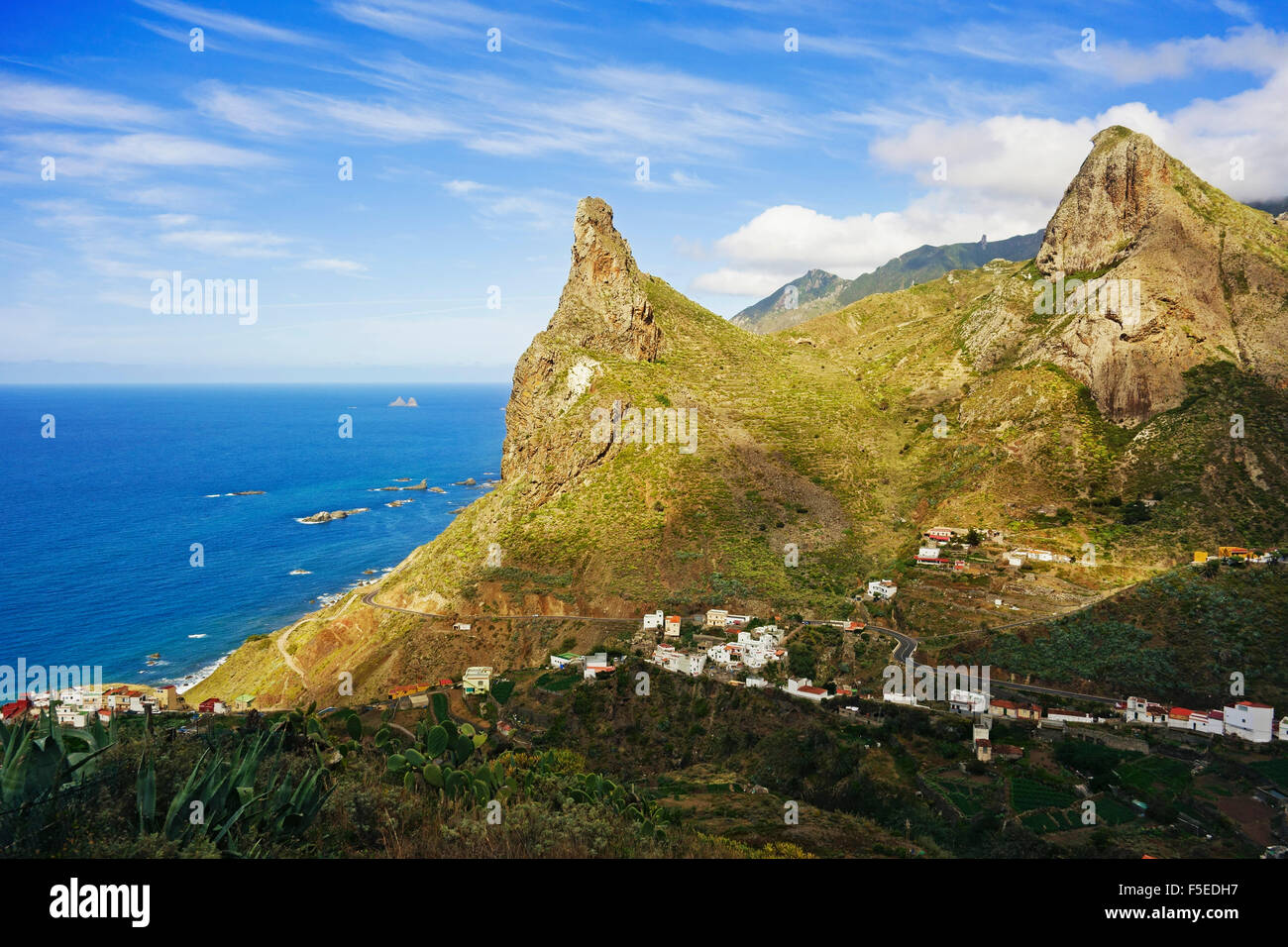Taganana village, Anaga Mountains, Tenerife, Canary Islands, Spain, Atlantic, Europe Stock Photo