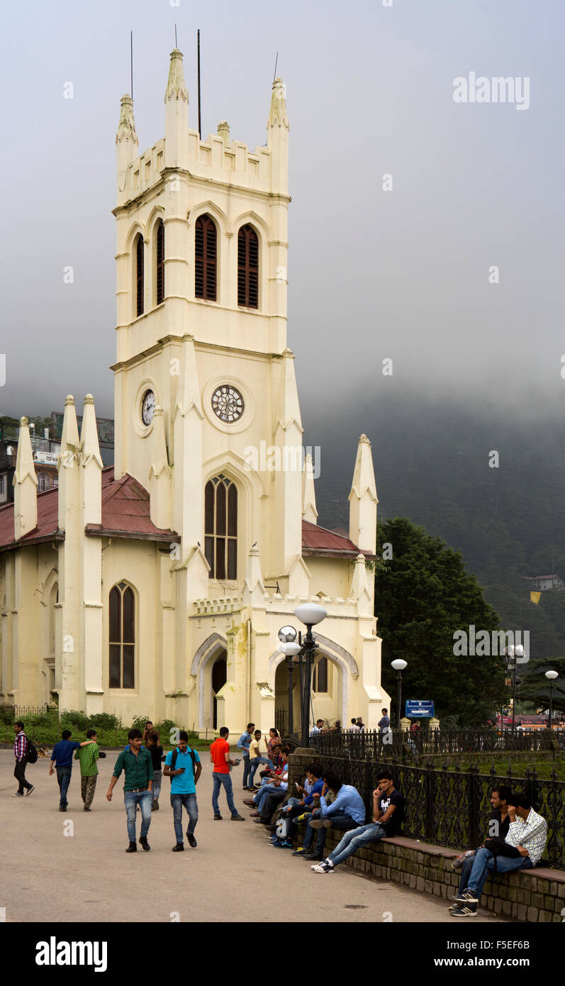 Shimla Ridge Church India, Himachal Pradesh, Shimla (Simla), Ridge, Scandal Point, Christ ...