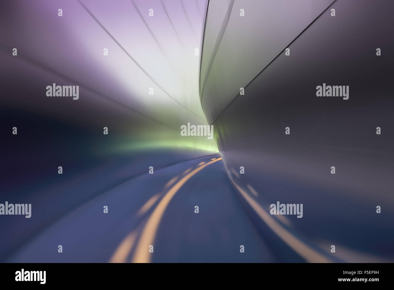 Motion blur on a road Stock Photo