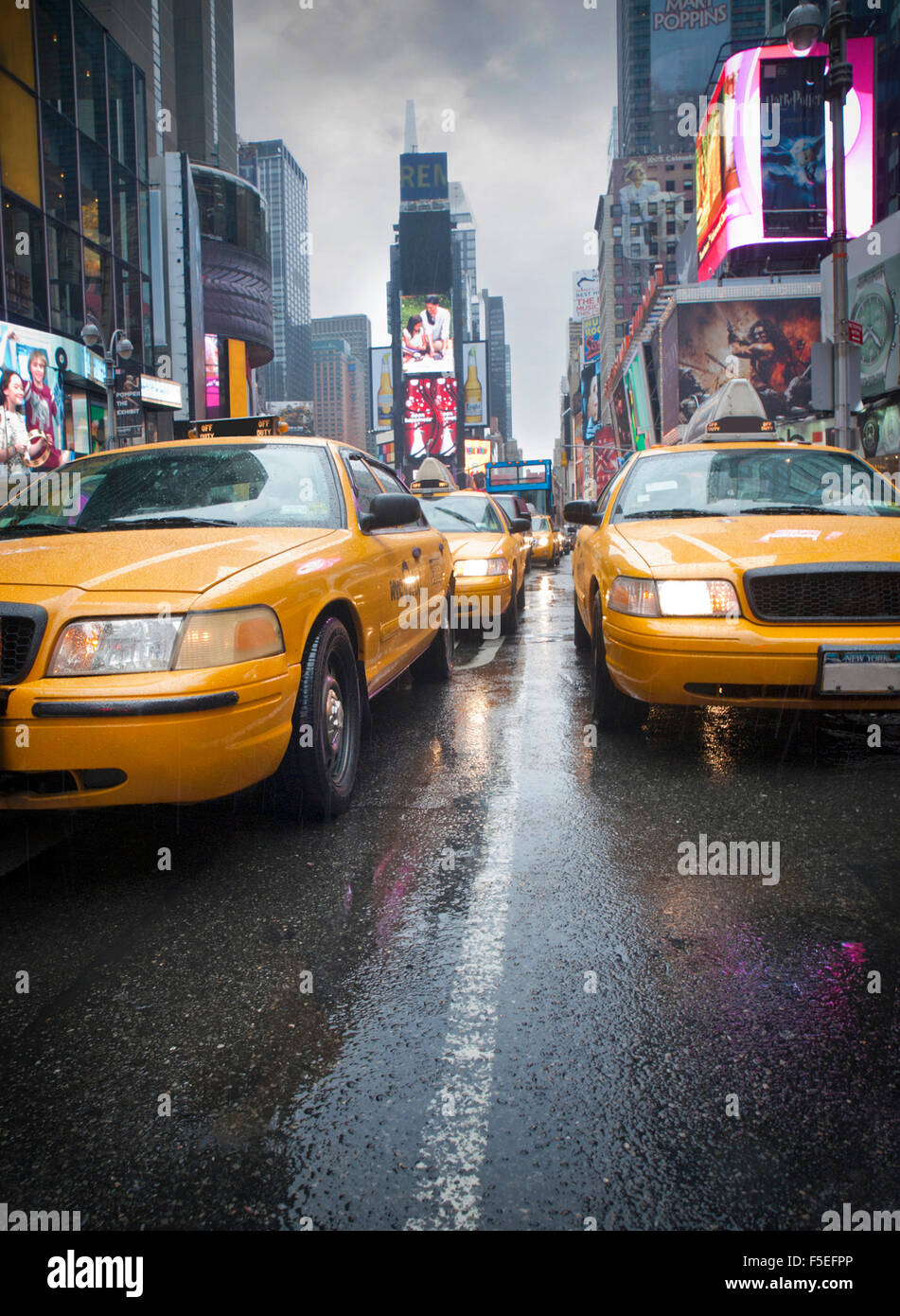 Traffic jam at times square, New York, United States Stock Photo