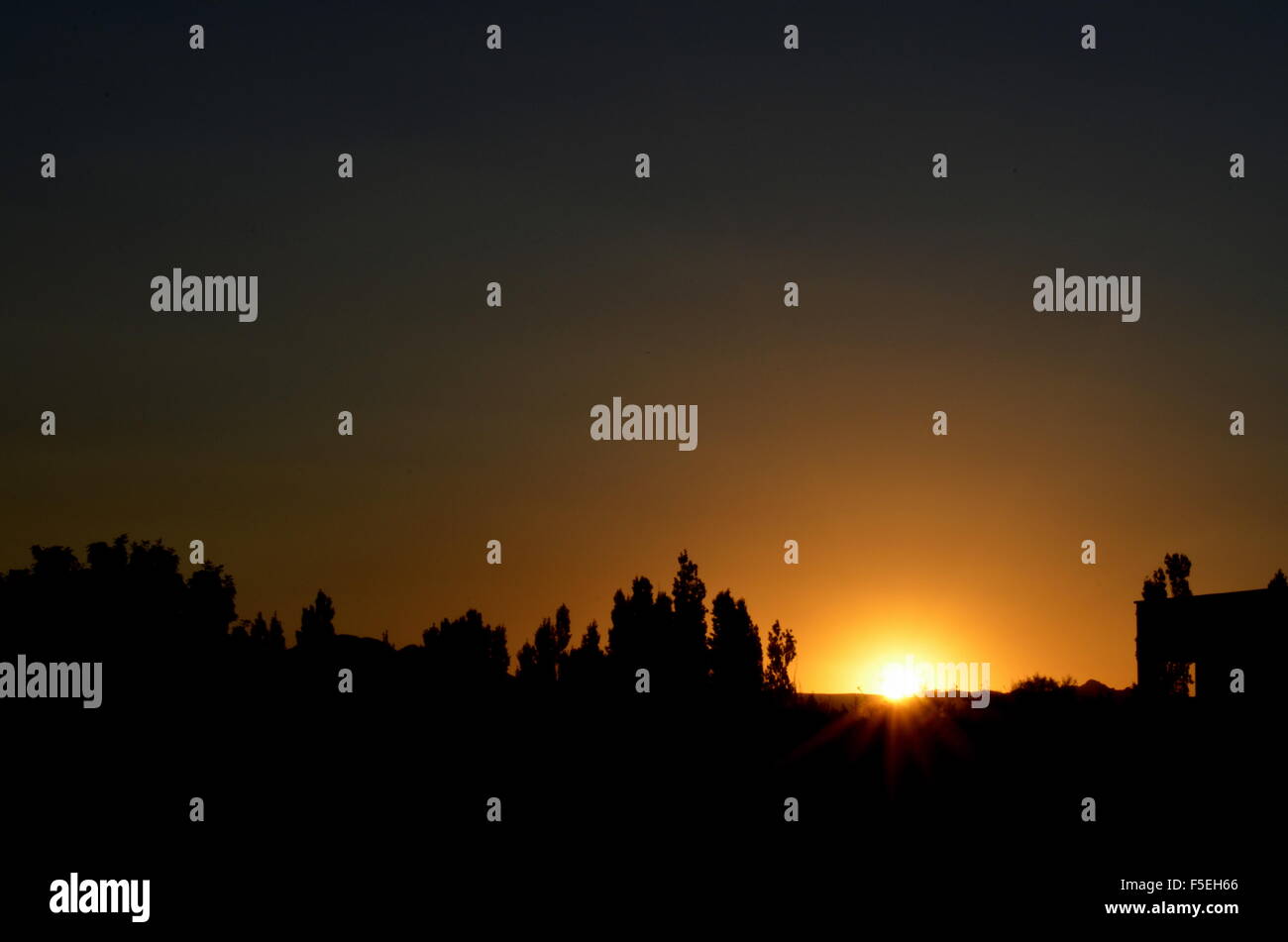 Sunset, San Rafael, Argentina Stock Photo
