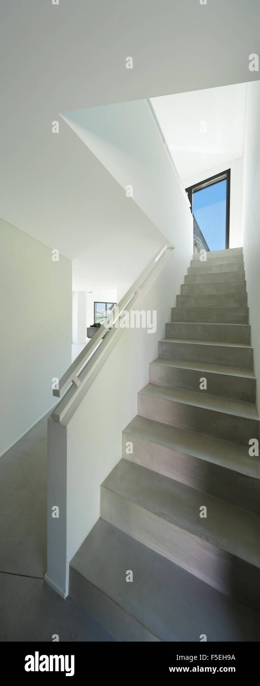 architecture, interior modern house, cement staircase Stock Photo - Alamy