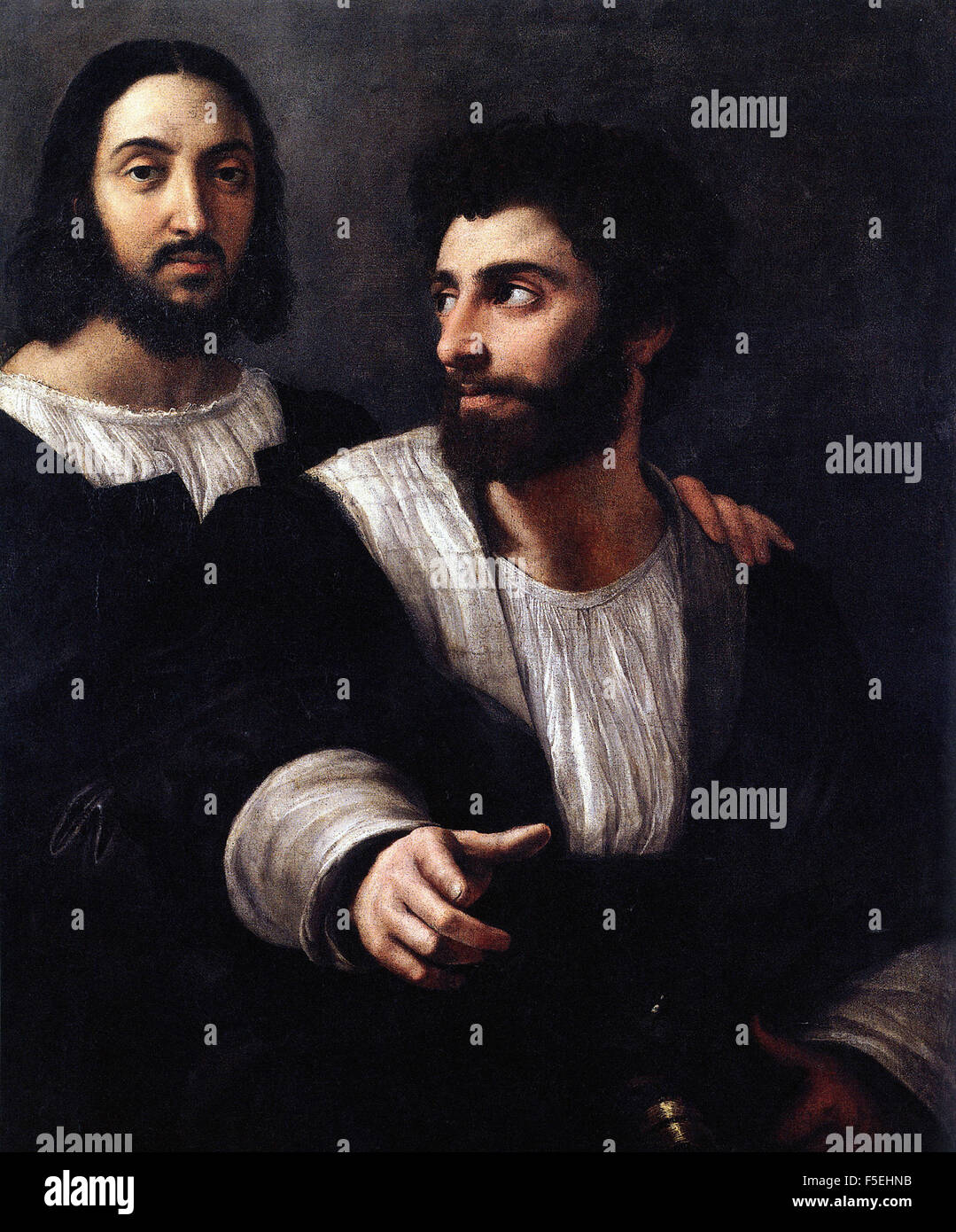 Raffaello Sanzio - Raffaello - Double Portrait Stock Photo