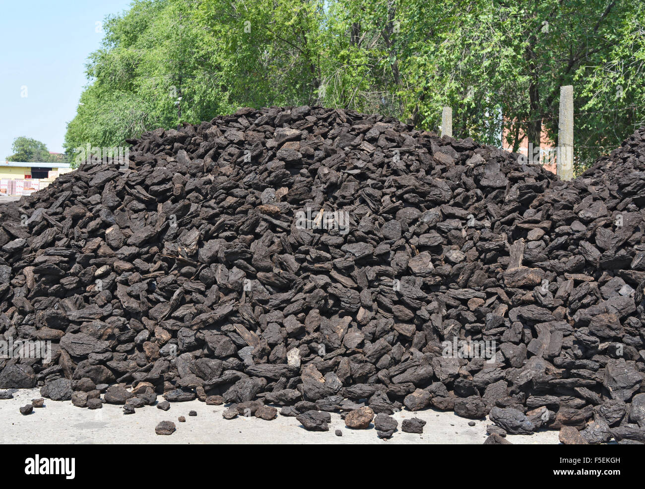 Good value and good quality coal in stock waiting for the first customers. Stock Photo