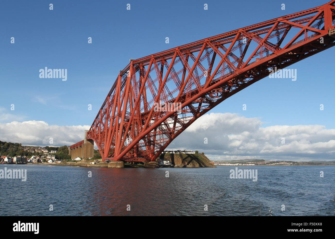 North Queensferry and Forth Rail Bridge Scotland  October 2015 Stock Photo