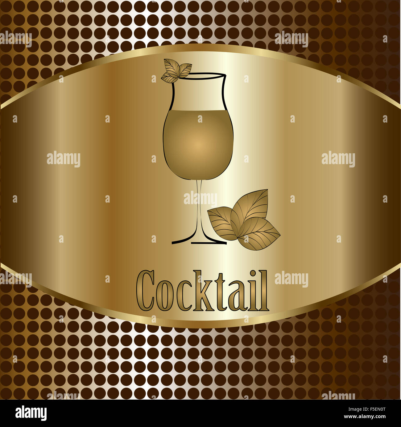 cocktail glass design menu background. Vector Stock Photo