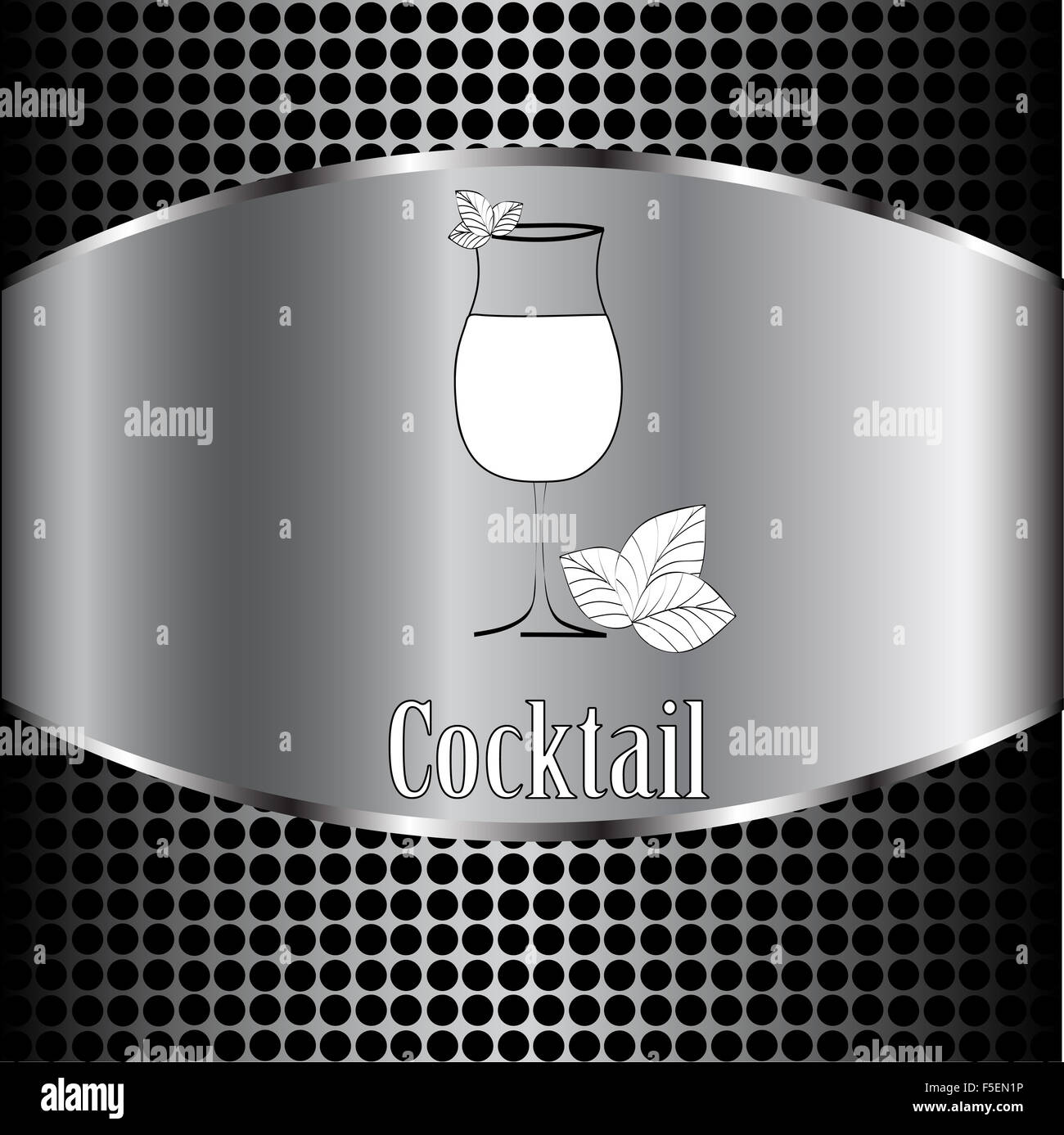 cocktail glass design menu background. Vector Stock Photo