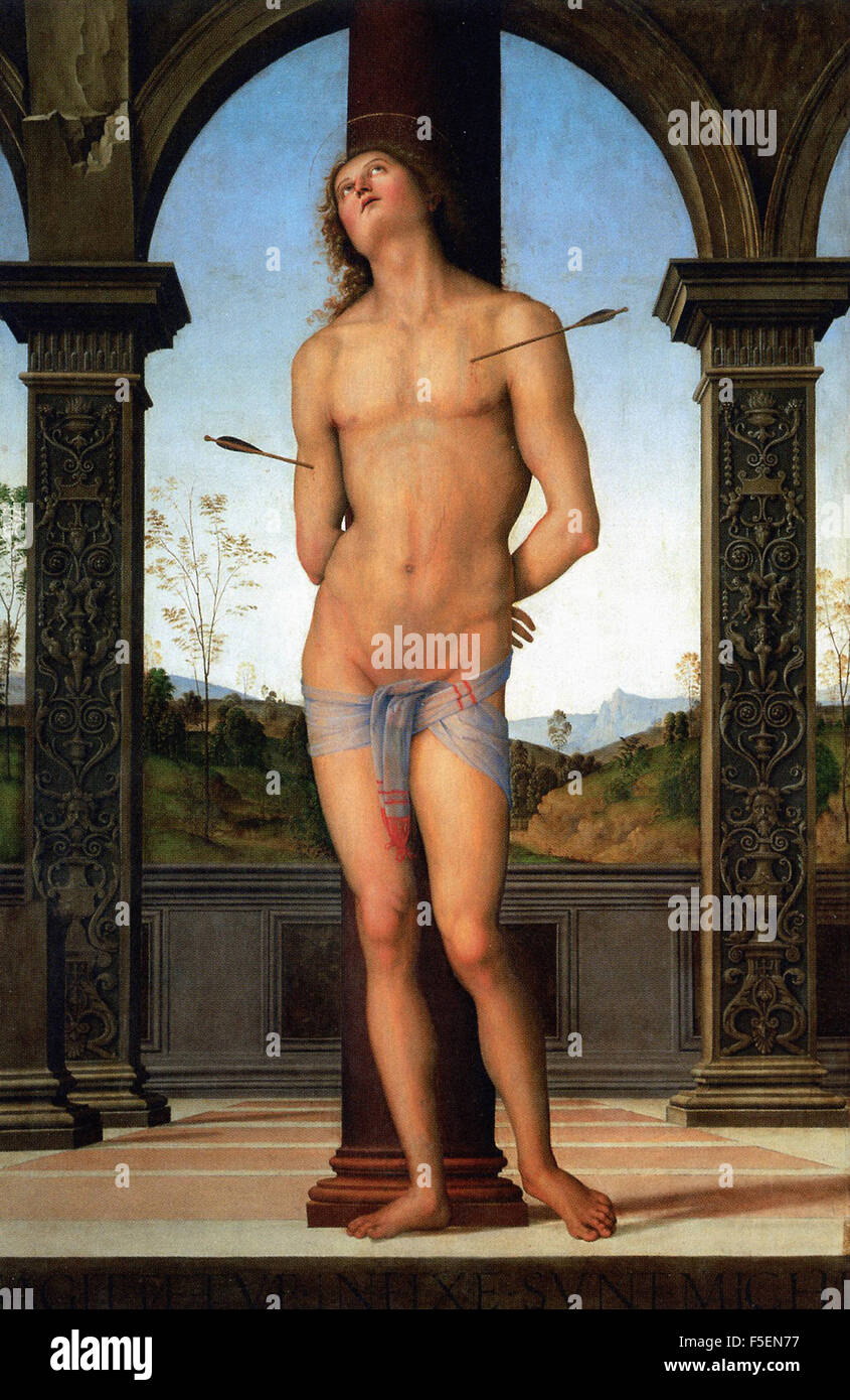 Pietro Perugino - Saint Sebastian Stock Photo