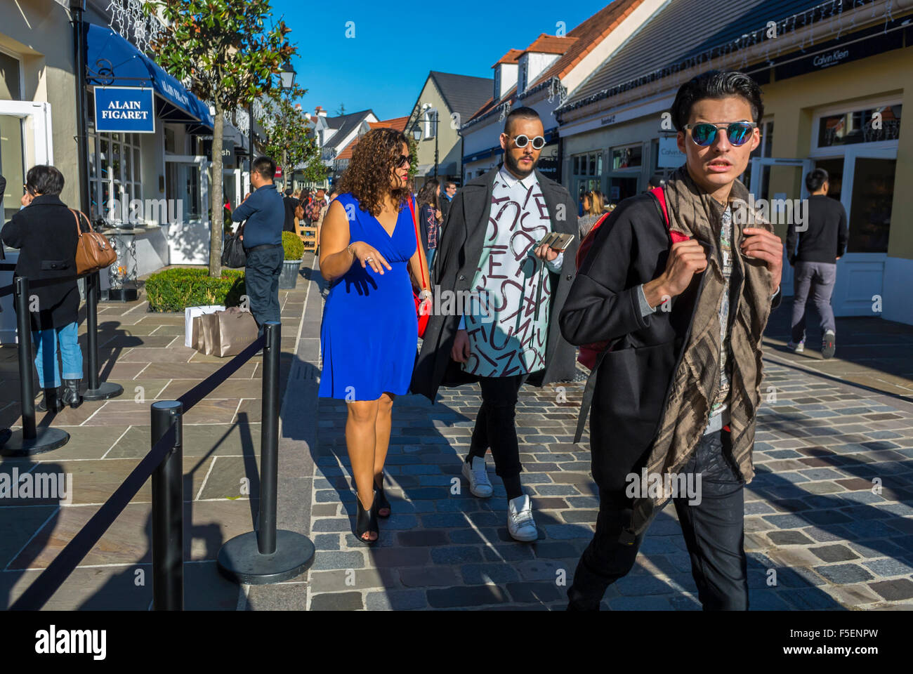 Paris, France, Crowd of People Shopping Stores in "La Vallee Village